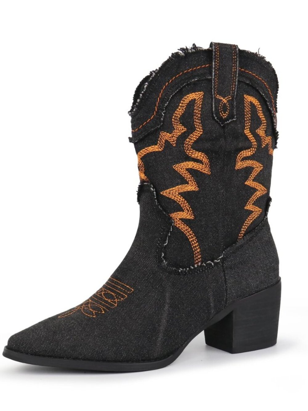 Women's Cowboy Cowgirl Western Boots Embroidered Stitched Ankle Boots Classic